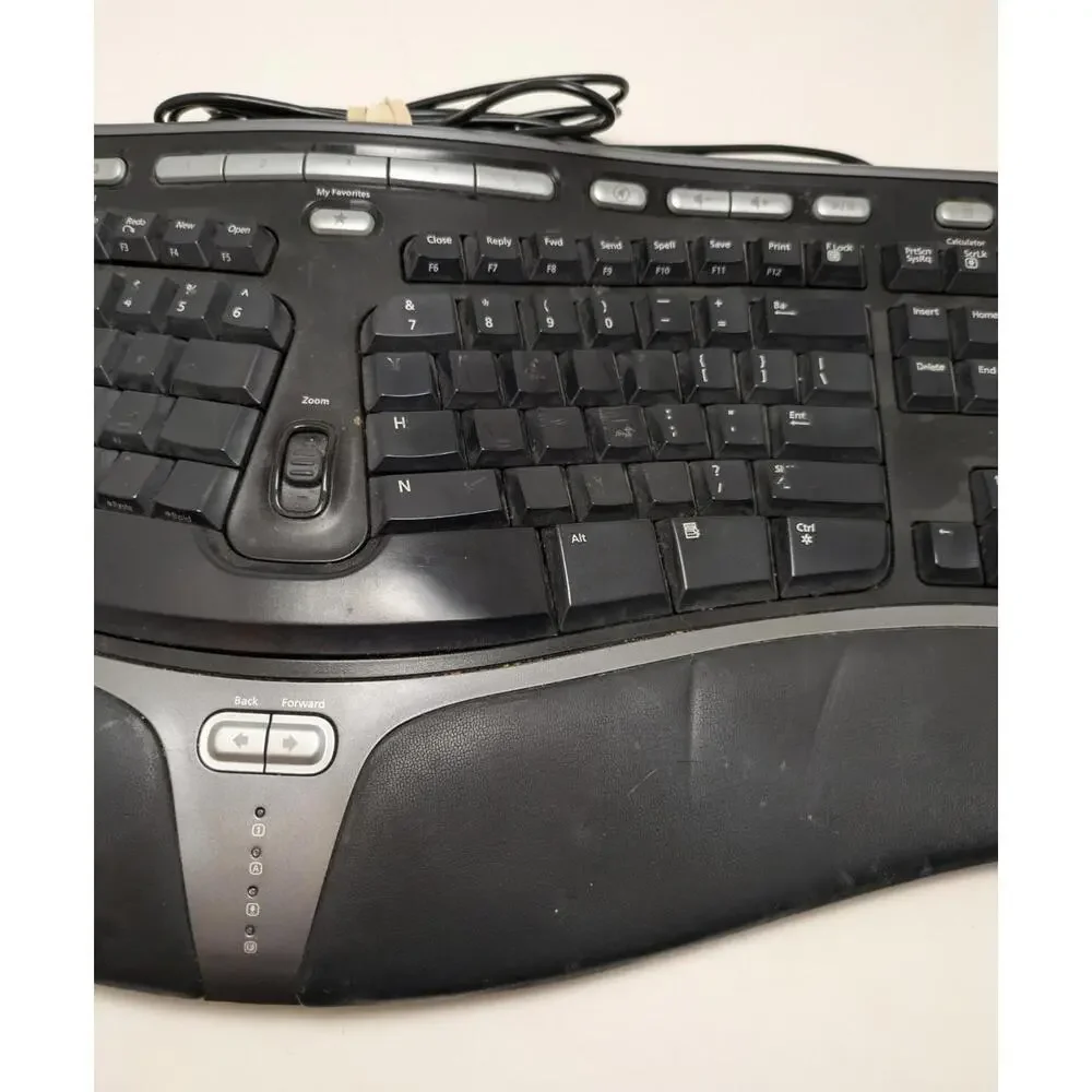 Microsoft‎ Natural Ergonomic Black Keyboard 4000 v1 USB Wired KU-0462